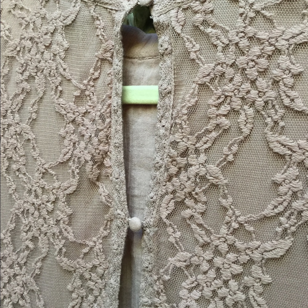 AEO Dusty Rose High Neck Lace Tunic M - Picture 6 of 6